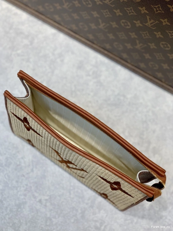 First bag ru VUITTON LOUIS Pouch Monogram Toiletry Raffia 0812